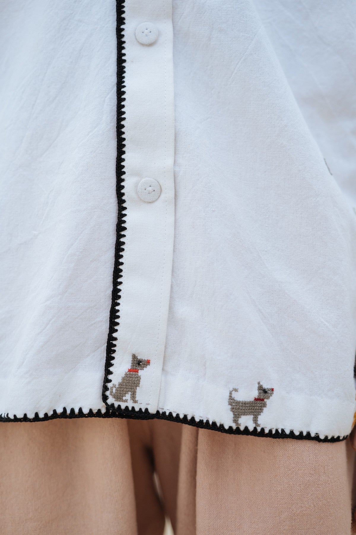 PUPPY PARENT CROSS-STITCH SHIRT