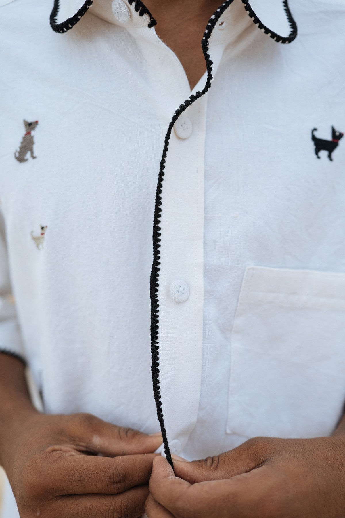 PUPPY PARENT CROSS-STITCH SHIRT