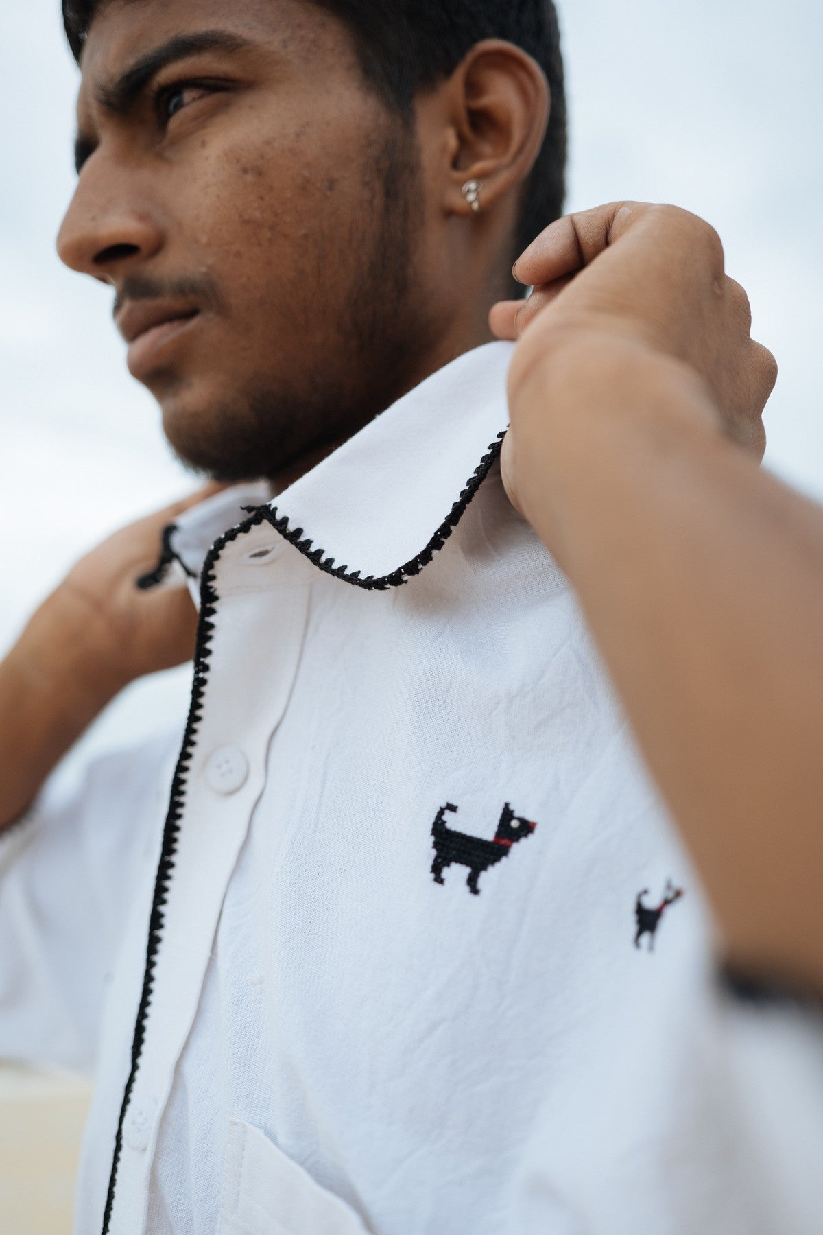 PUPPY PARENT CROSS-STITCH SHIRT