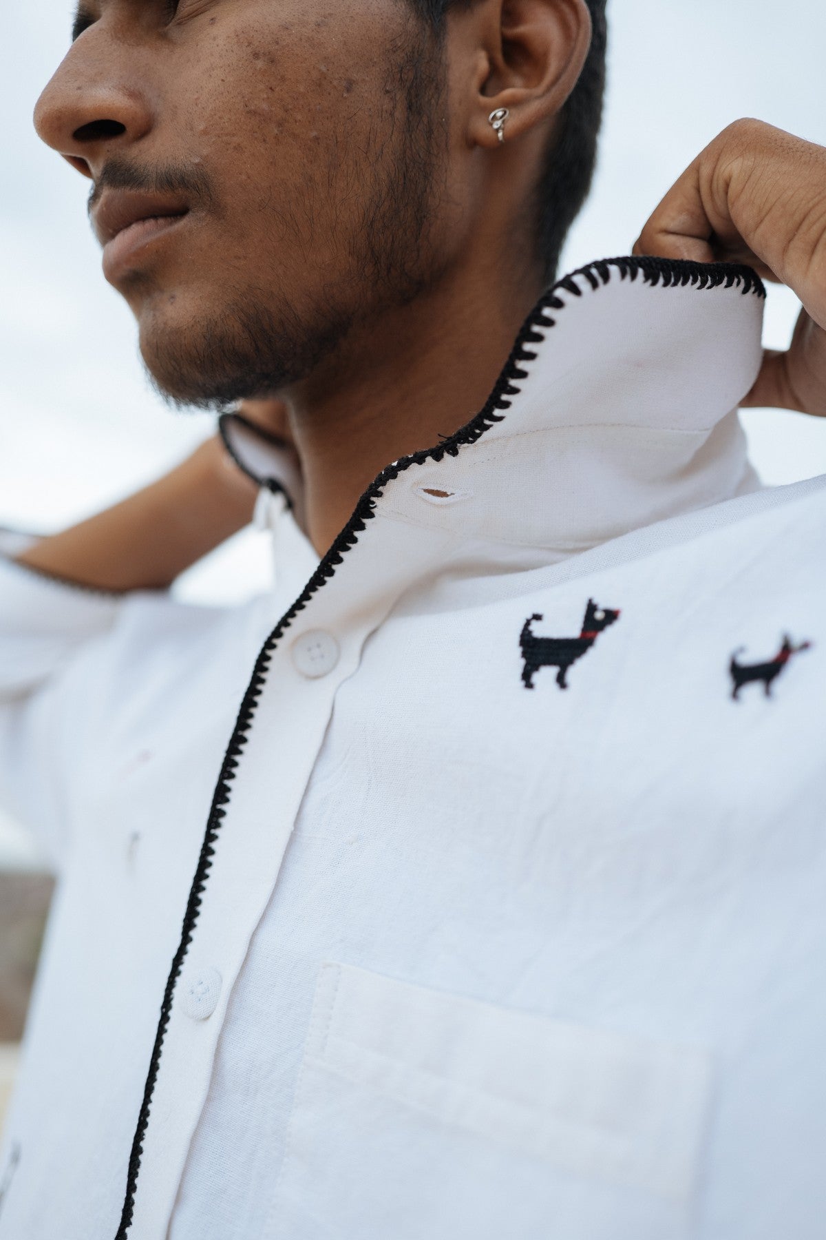 PUPPY PARENT CROSS-STITCH SHIRT