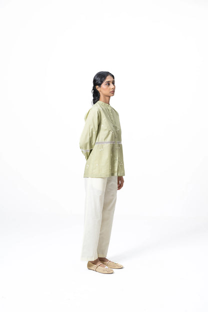 OLIVE LACE SHIRT