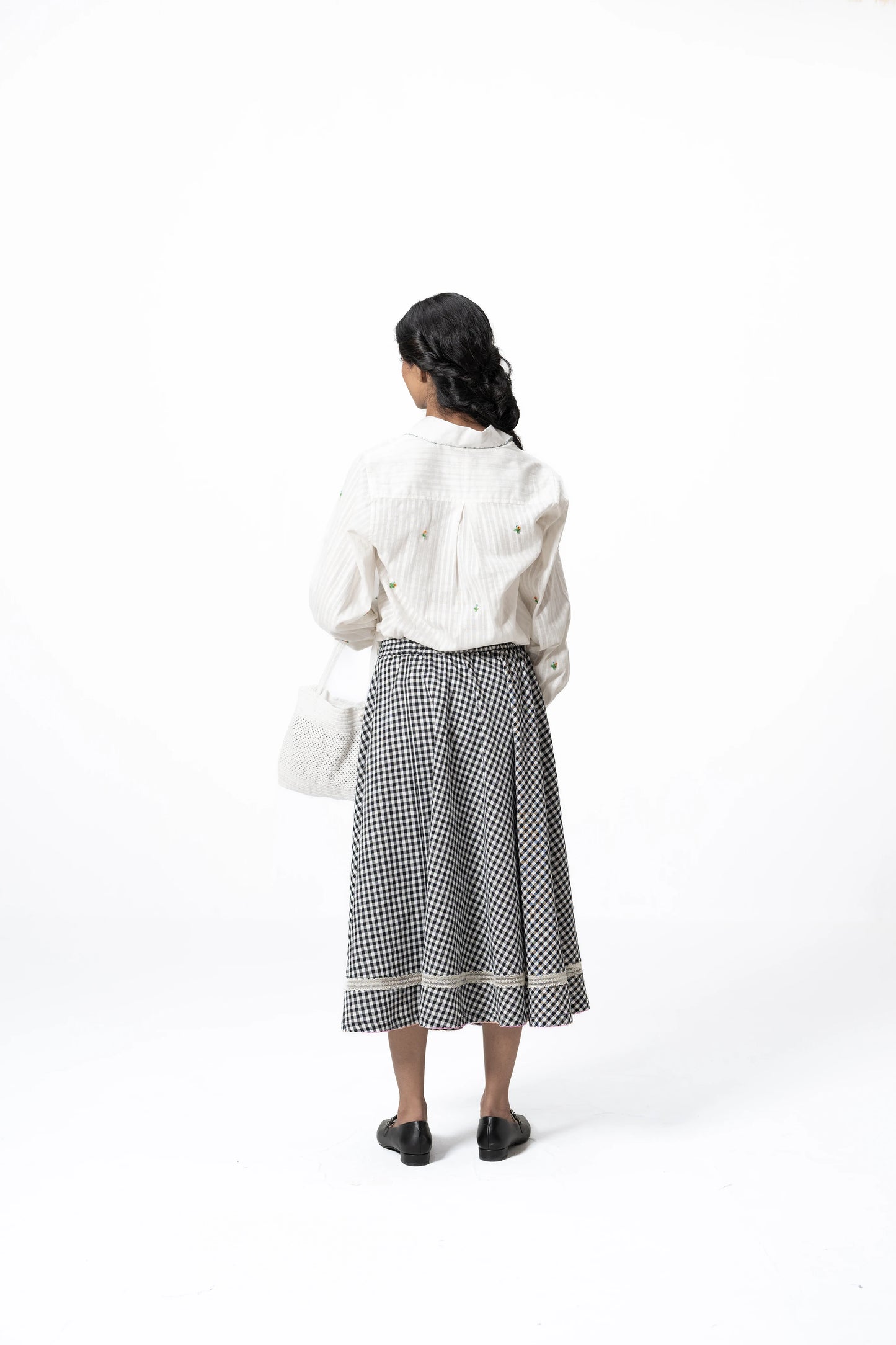 MIDNIGHT GINGHAM SKIRT