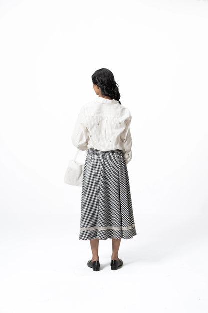 MIDNIGHT GINGHAM SKIRT