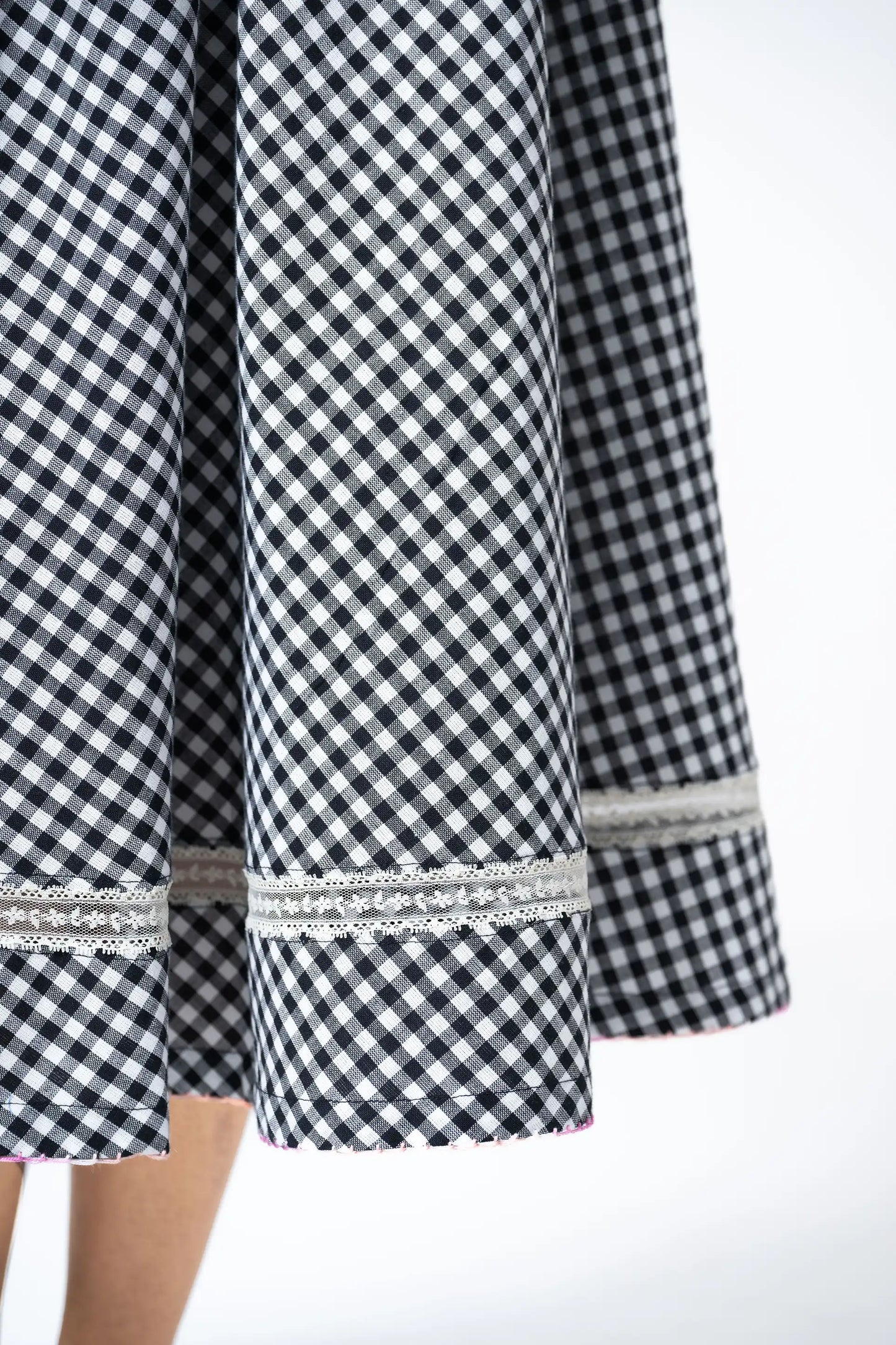 MIDNIGHT GINGHAM SKIRT
