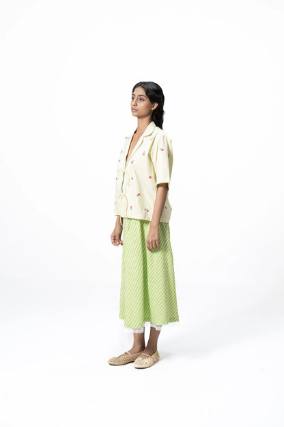 GARDEN STRIPE SKIRT