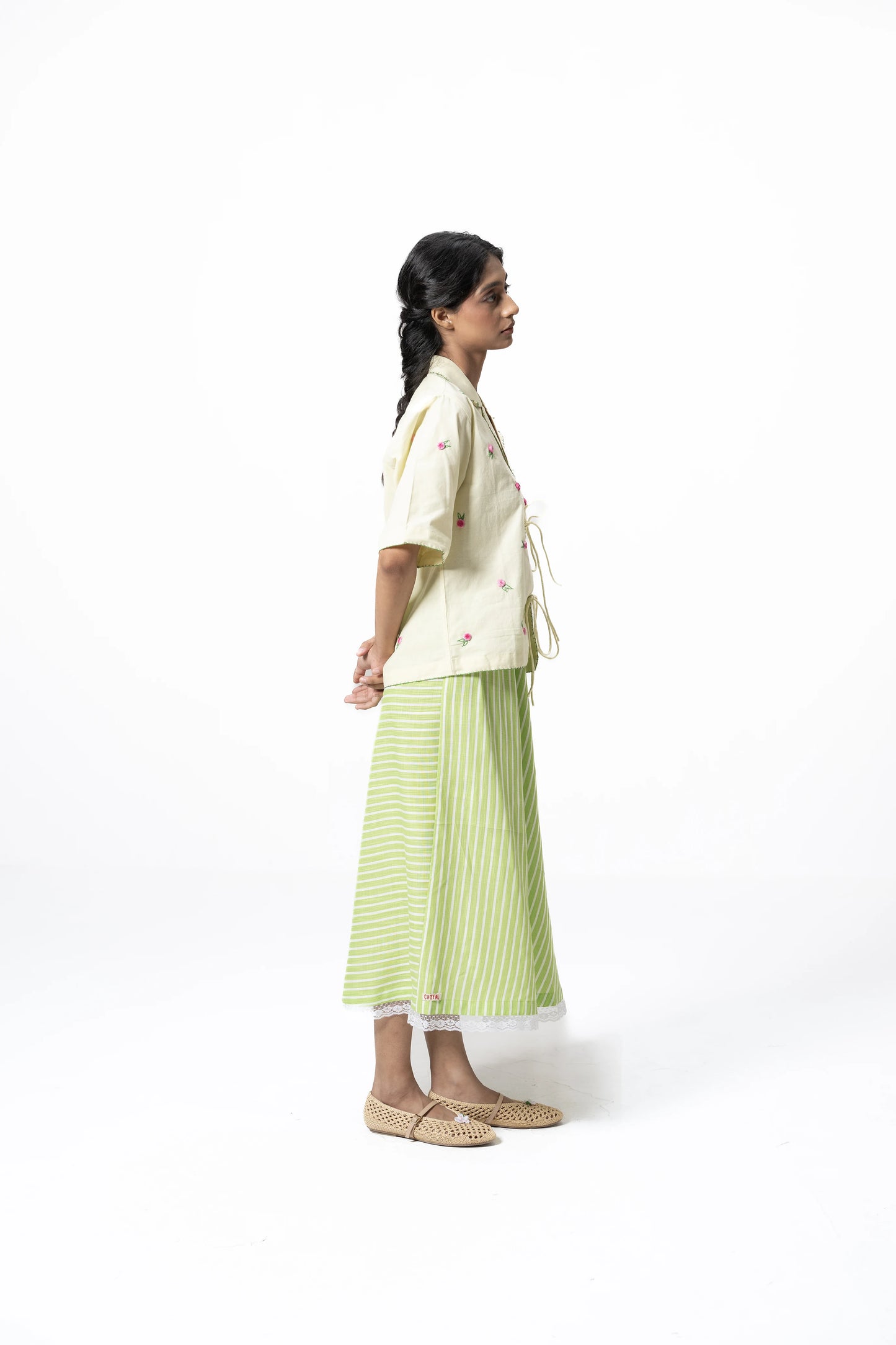 GARDEN STRIPE SKIRT