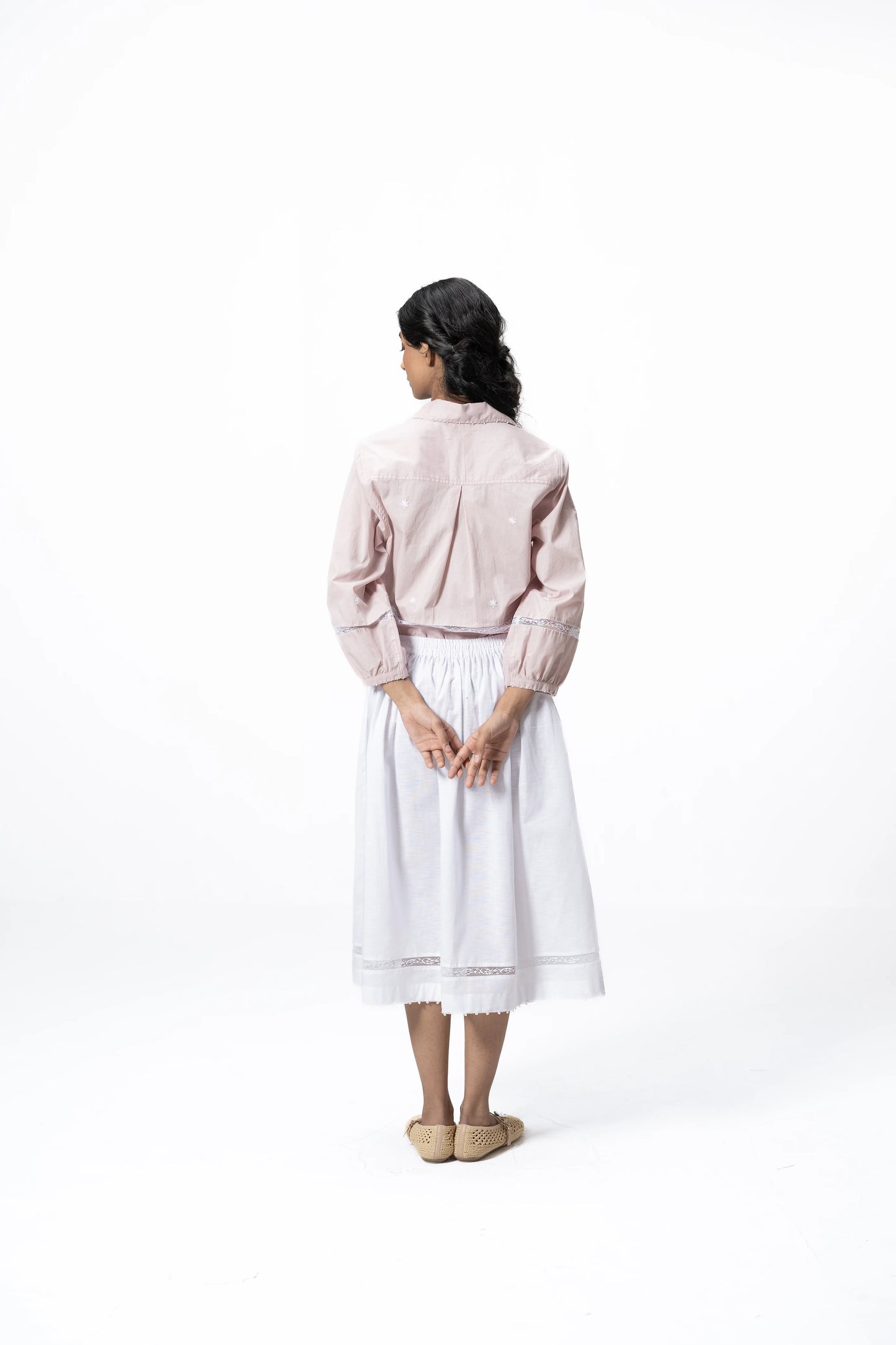 WHITE BLOOM SKIRT