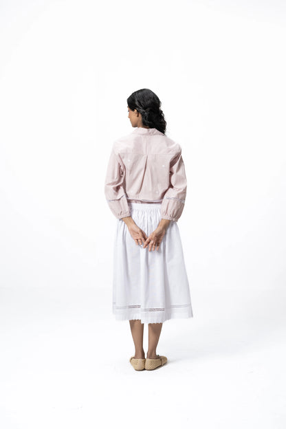 WHITE BLOOM SKIRT