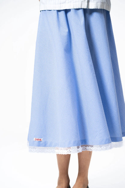 BLUE GINGHAM SKIRT
