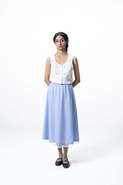 BLUE GINGHAM SKIRT