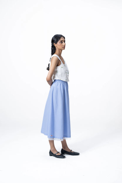BLUE GINGHAM SKIRT