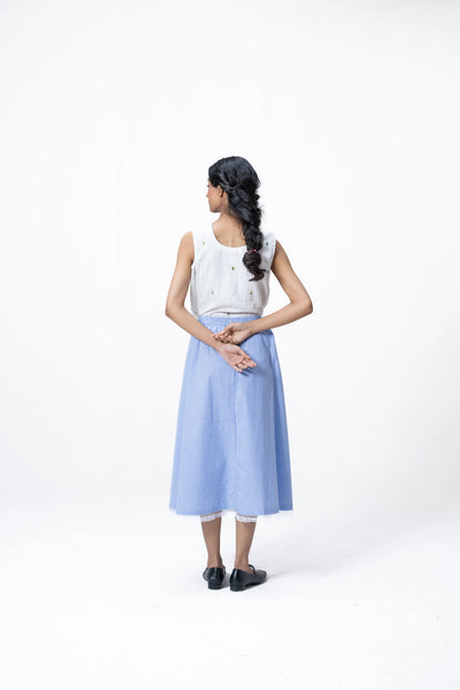 BLUE GINGHAM SKIRT