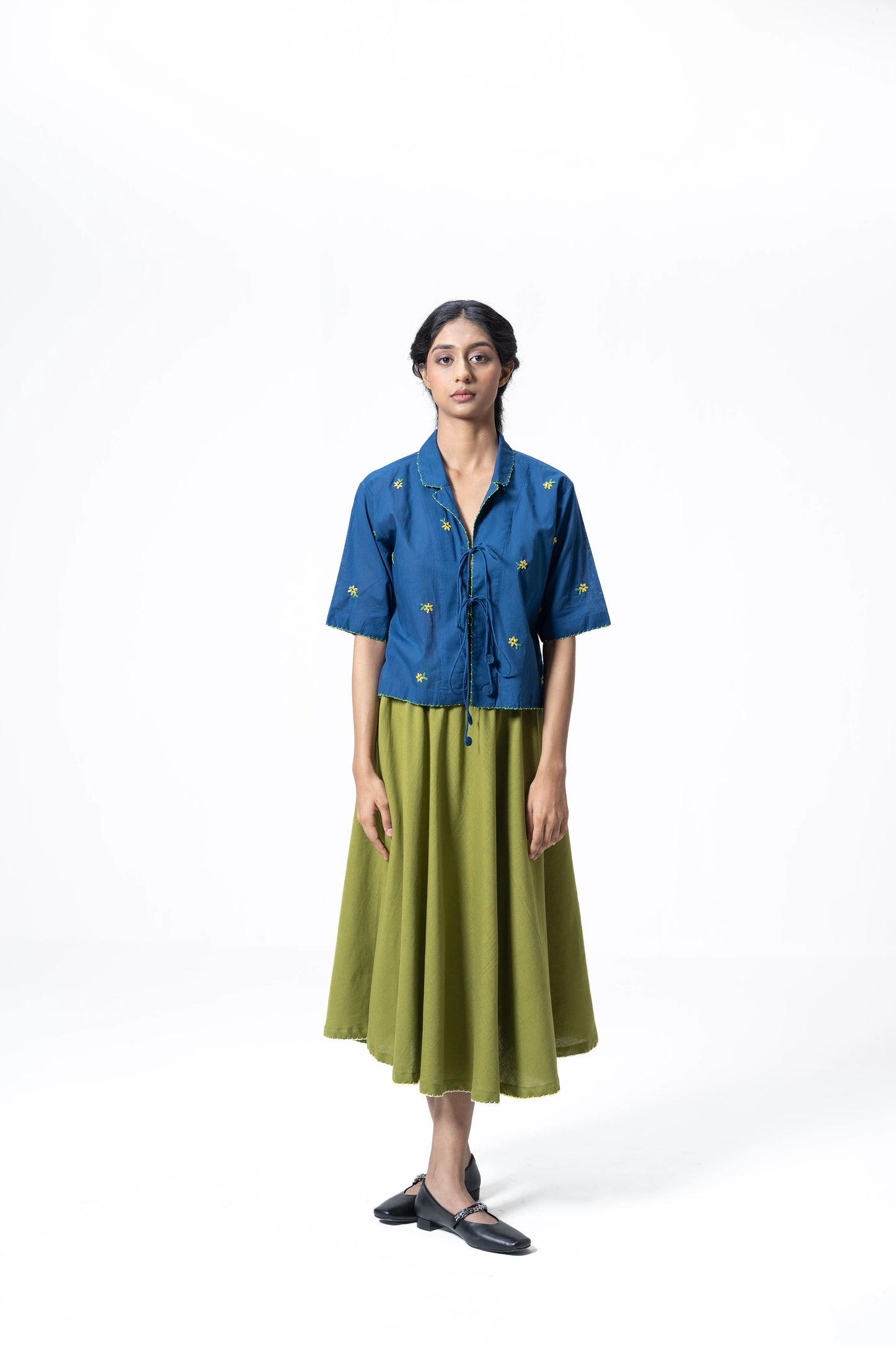 BLUE MEADOW TIE TOP