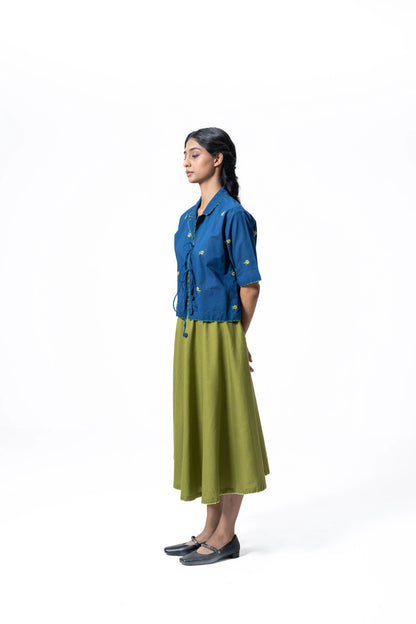 BLUE MEADOW TIE TOP