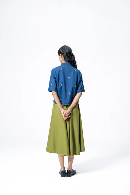 BLUE MEADOW TIE TOP