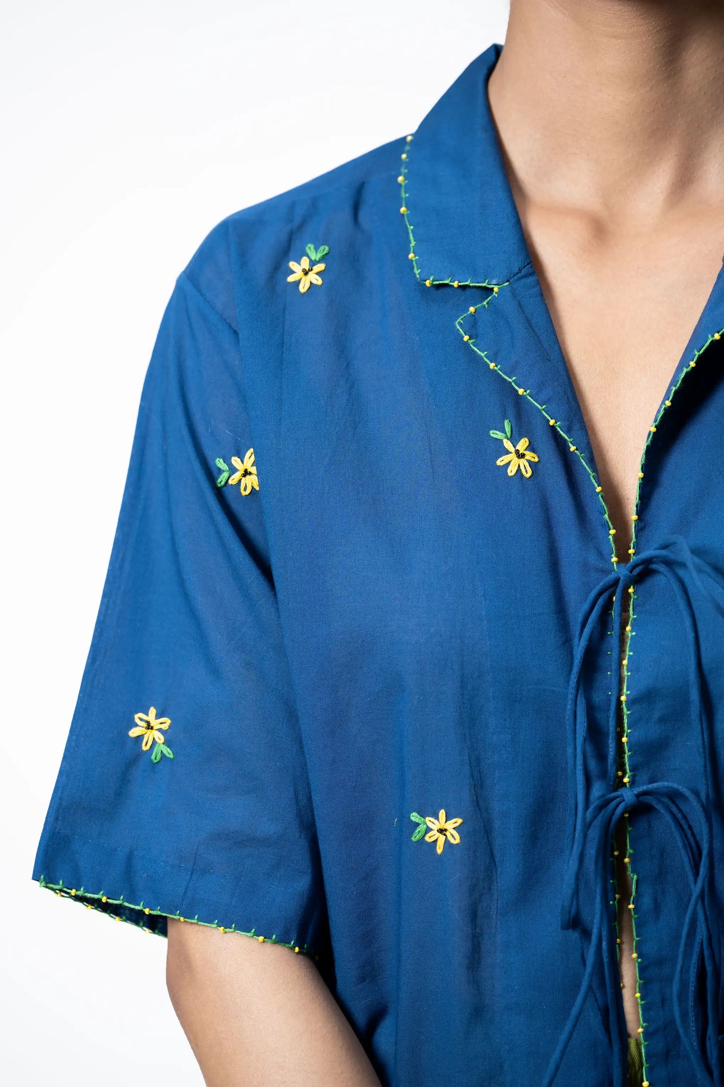 BLUE MEADOW TIE TOP